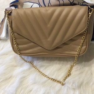Elegant taupe crossbody